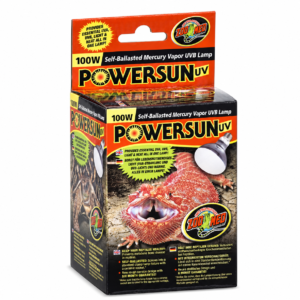 Zoo Med PowerSun UV 100W 230V – Reptile Heat Bulb with UVB & UVA (Mercury Vapor)
