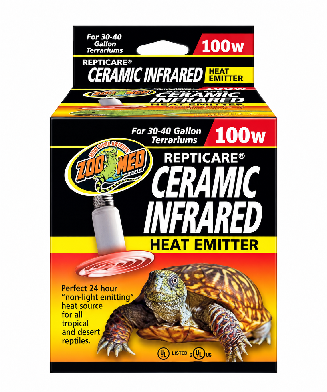Zoo Med ceramic heat emitter 100W heat lamp for turtle